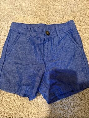 Janie and Jack Blue Linen-Style Shorts boys 2T